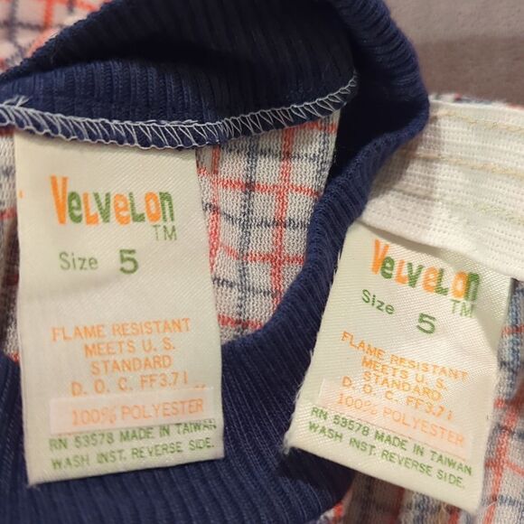 Vintage Velvelon striped mod pajama set‎ - Picture 2 of 6